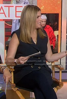 Jenna’s black double breasted vest on Today