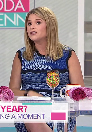 Jenna’s blue wavy print dress on Today