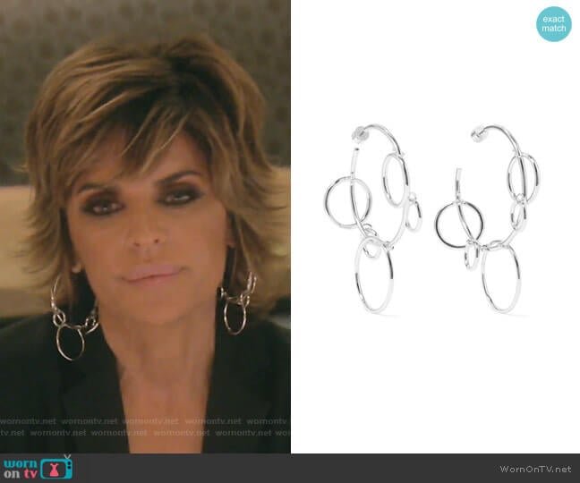 Jennifer Fisher Quad Hoops Earrings worn by Lisa Rinna on The Real Housewives of Beverly Hills