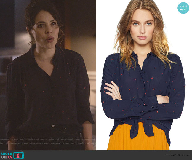 Joie Brenta Blouse worn by Isabel Pardo (Elena Tovar) on Designated Survivor