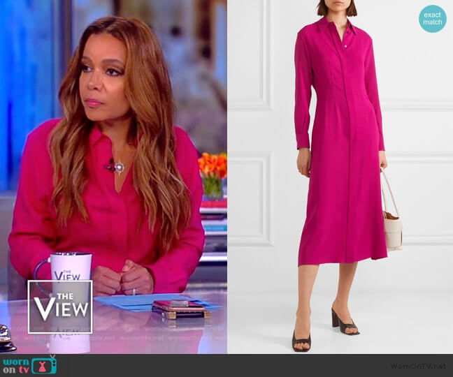 Joseph Turner ribbed silk dress worn by Sunny Hostin on The View