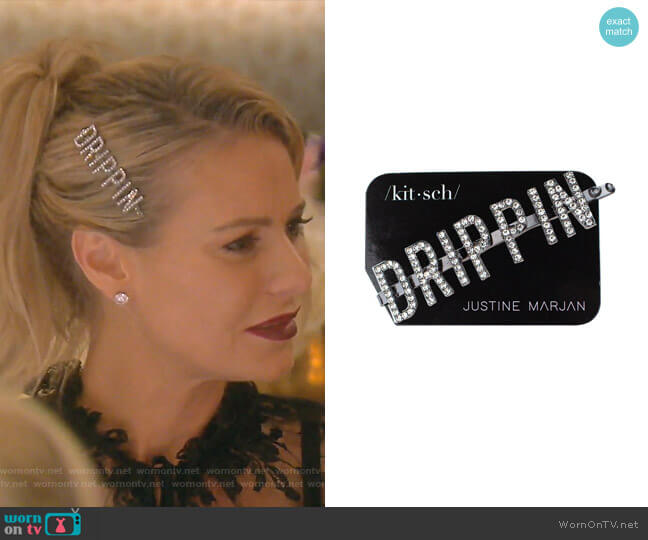 Kitsch Drippin Rhinestone Bobby Pin worn by Dorit Kemsley on The Real Housewives of Beverly Hills