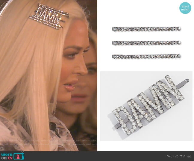 Kitsch Rhinestone Bobby Pins worn by Erika Jayne on The Real Housewives of Beverly Hills