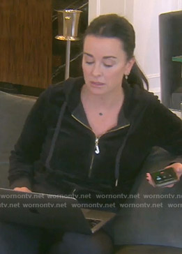 Kyle’s velour hooded jacket on The Real Housewives of Beverly Hills