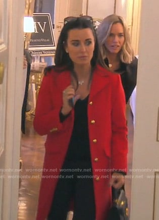 Kyle’s Gucci red coat on The Real Housewives of Beverly Hills