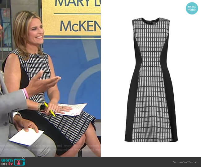 Lela Rose Sleeveless Flared Dress worn by Savannah Guthrie on Today