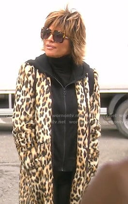 Lisa’s leopard print coat on The Real Housewives of Beverly Hills
