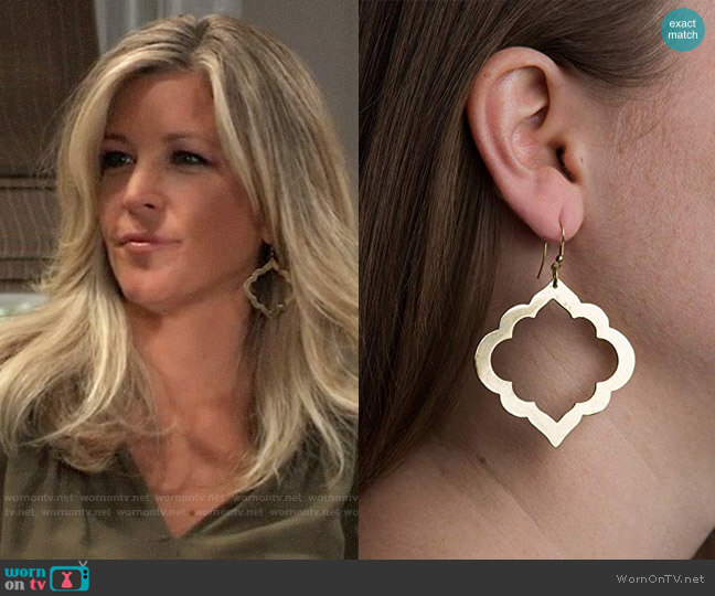 Matr Boomie Ashram Earrings worn by Carly Spencer (Laura Wright) on General Hospital