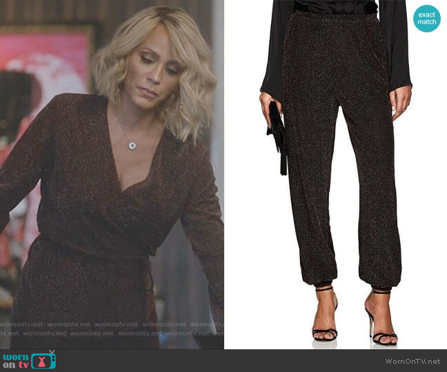 Juan Carlos Obando Metallic Knit Harem Pants worn by Giselle (Nicole Ari Parker) on Empire