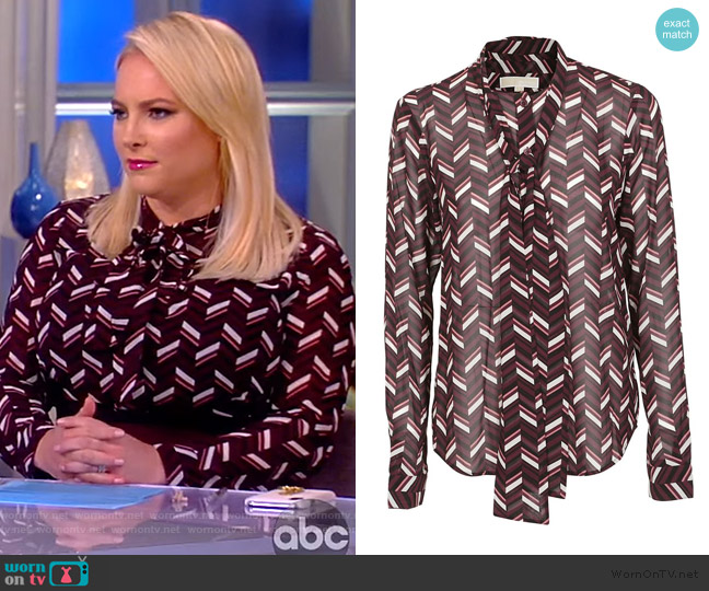 Michael Kors Geometric Print Blouse worn by Meghan McCain on The View