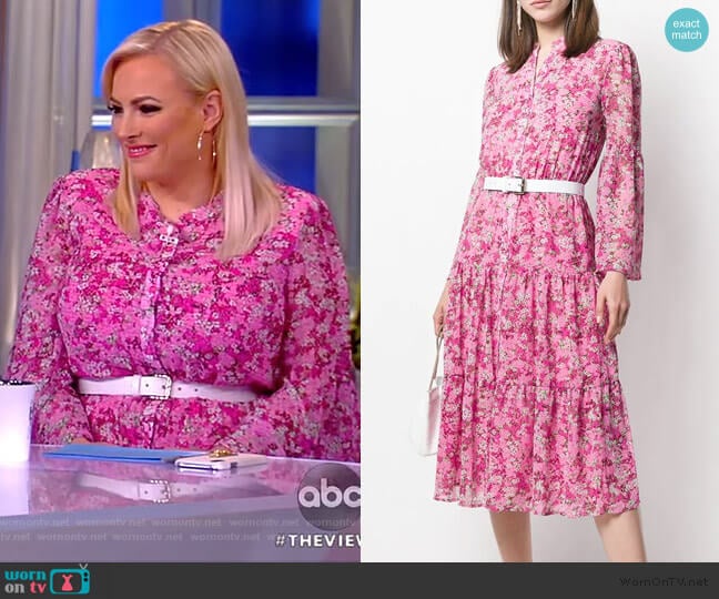 Michael Michael Kors Enchanted Bloom Midi Dress worn by Meghan McCain on The View