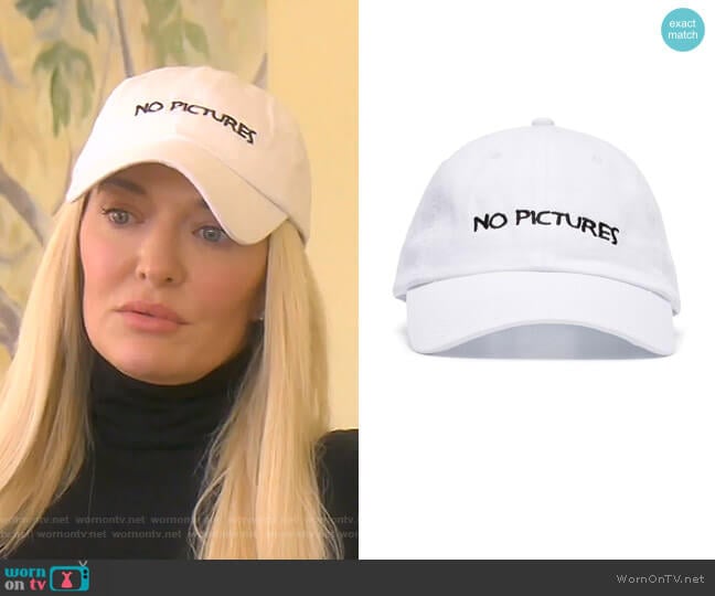 Nasaseasons No Pictures cotton baseball cap worn by Erika Jayne on The Real Housewives of Beverly Hills