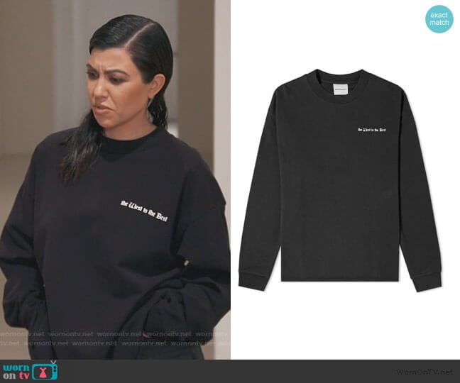 Nasaseasons I Love the West Sweater worn by Kourtney Kardashian on Keeping Up with the Kardashians