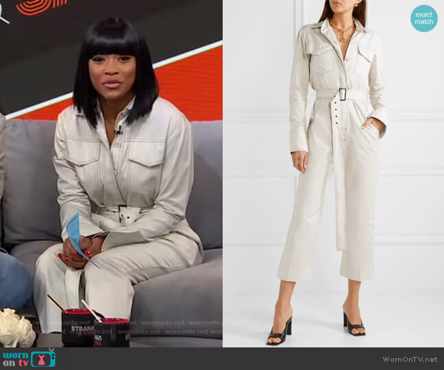 Orseund Iris Workwear Belted Jumpsuit worn by Keke Palmer on Good Morning America
