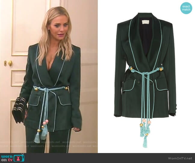 Peter Pilotto Satin Blazer worn by Dorit Kemsley on The Real Housewives of Beverly Hills