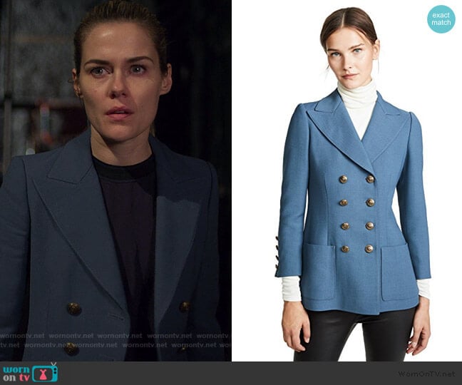 Philosophy di Lorenzo Serafini Double Breasted Blazer worn by Trish Walker (Rachael Taylor) on Jessica Jones