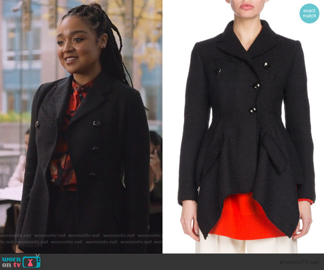 Proenza Schouler Asymmetric Tweed Blazer worn by Kat Edison (Aisha Dee) on The Bold Type