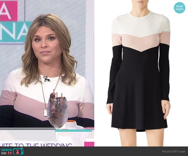 RED Valentino Colorblock Mini Dress worn by Jenna Bush Hager on Today