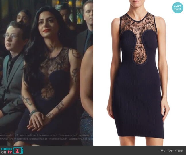 Roberto Cavalli Lace Bodycon Dress worn by Isabelle Lightwood (Emeraude Toubia ) on Shadowhunters