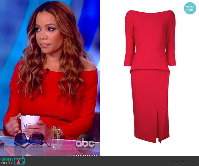 Roland Mouret Ardingly Dress worn by Sunny Hostin on The View