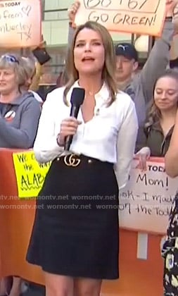 Savannah’s black Gucci skirt on Today