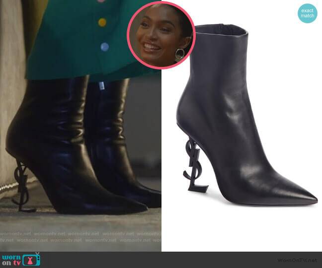 Saint Laurent Opyum YSL Bootie worn by Zoey Johnson (Yara Shahidi) on Grown-ish