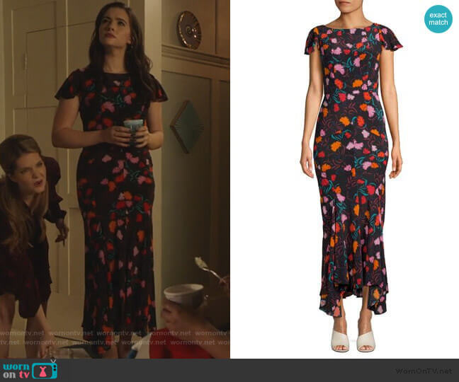 Saloni Daphne Floral Silk Maxi Dress worn by Jane Sloan (Katie Stevens) on The Bold Type