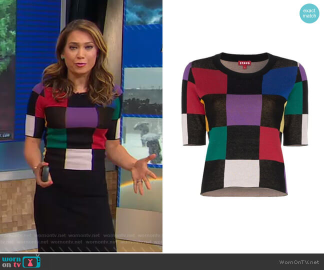Staud Bain Top worn by Ginger Zee on Good Morning America