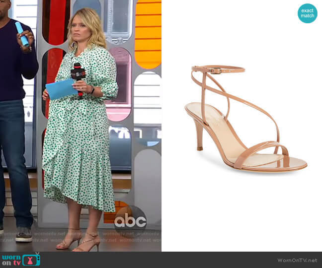 Gianvito Rossi Strappy Sandal worn by Sara Haines on Good Morning America