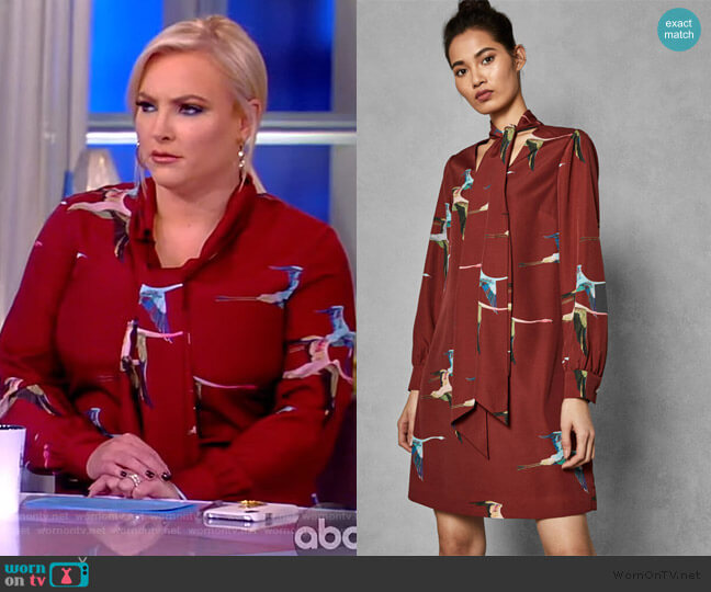 Ted Baker Wonderland Flight dress worn by Meghan McCain on The View