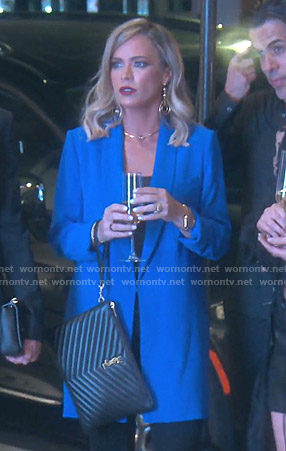 Teddi’s blue oversized blazer on The Real Housewives of Beverly Hills