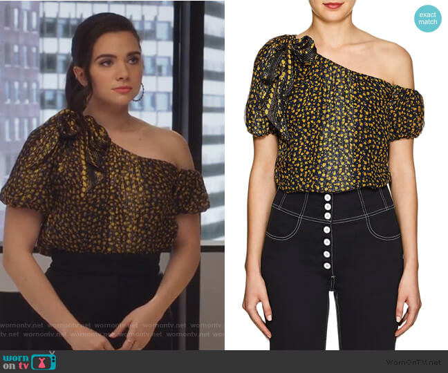 Ulla Johnson Femi Floral Silk Top worn by Jane Sloan (Katie Stevens) on The Bold Type