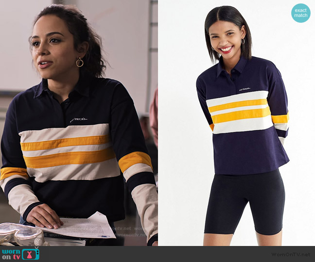 Urban Outfitters It’s French Colorblock Rugby Shirt worn by Moe Truax (Kiana Madeira) on Trinkets