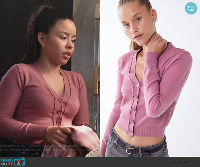 Urban Outfitters Blaire Button-Down Cardigan worn by Mariana Foster (Cierra Ramirez) on Good Trouble