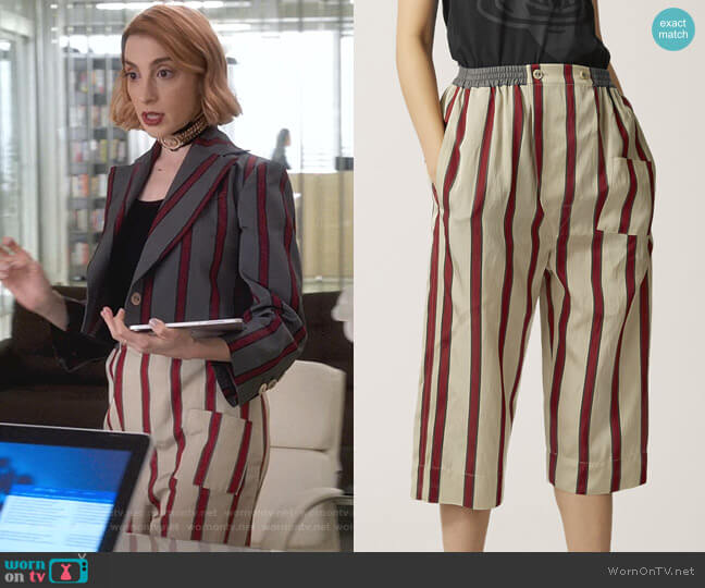 Vivienne Westwood Anglomania Pyjama Shorts worn by Lauren (Molly Bernard) on Younger
