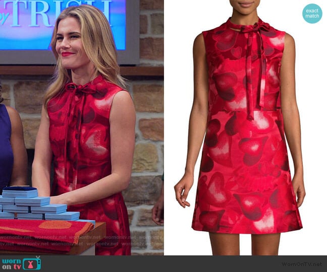 Valentino Amour Printed Shift Dress worn by Trish Walker (Rachael Taylor) on Jessica Jones