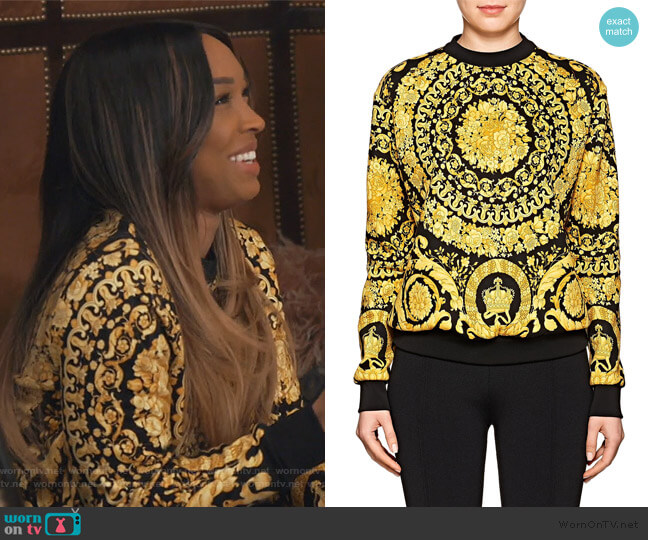 Versace Baroque-Print Sweatshirt