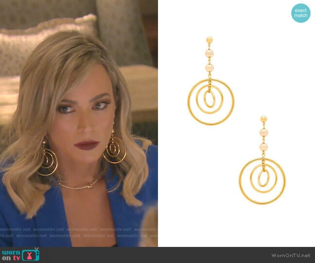 Vanessa Mooney Zelda Earrings 2.0 worn by Teddi Mellencamp Arroyave on The Real Housewives of Beverly Hills