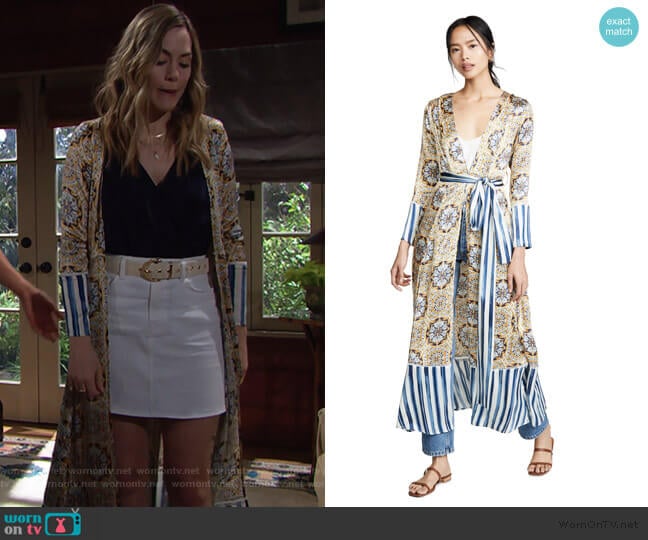 We Are Leone Silk Charmeuse Maxi Robe worn by Hope Logan (Annika Noelle) on The Bold and the Beautiful