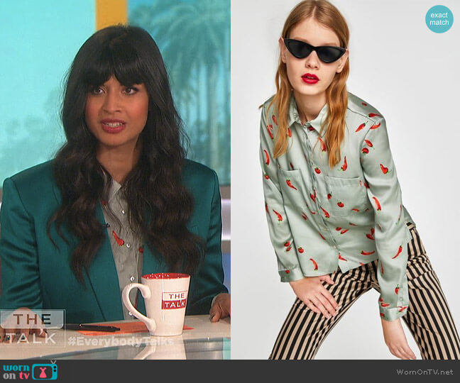 Zara Blouse with Chilli Pepper Print