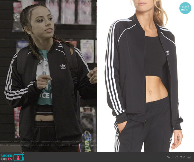 Adidas Originals SST Track Jacket worn by Moe Truax (Kiana Madeira) on Trinkets