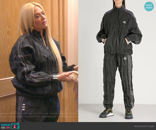 Adidas Originals by Alexander Wang Crinkled Tech-Fabric Pullover Jacket worn by Erika Jayne on The Real Housewives of Beverly Hills