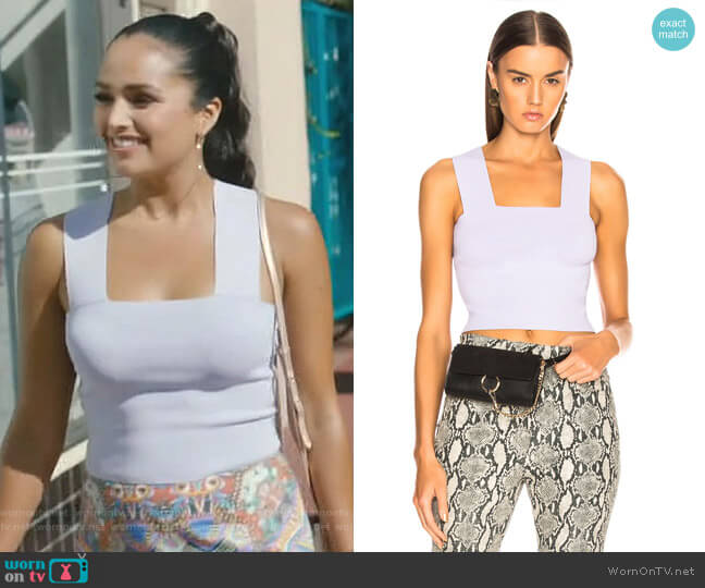 A.L.C. Lia Cropped Top worn by Carolina (Feliz Ramirez) on Grand Hotel