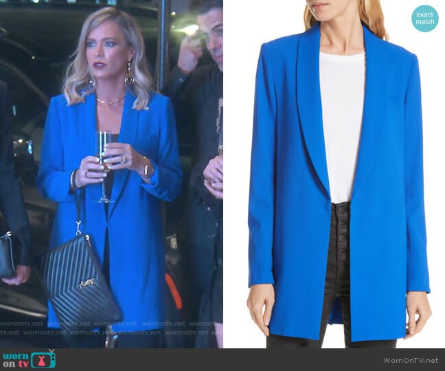 Alice + Olivia Jace Blazer worn by Teddi Mellencamp Arroyave on The Real Housewives of Beverly Hills