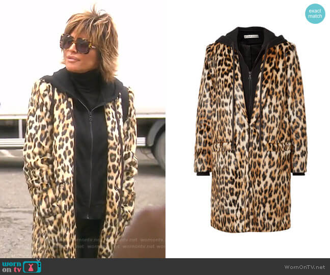 Alice + Olivia Kylie Coat worn by Lisa Rinna on The Real Housewives of Beverly Hills