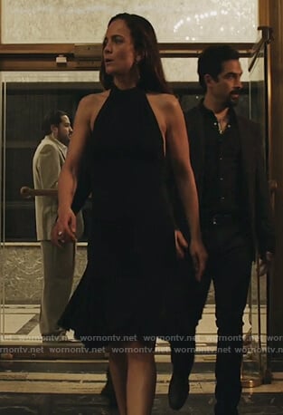 Teresa’s black halter dress on Queen of the South