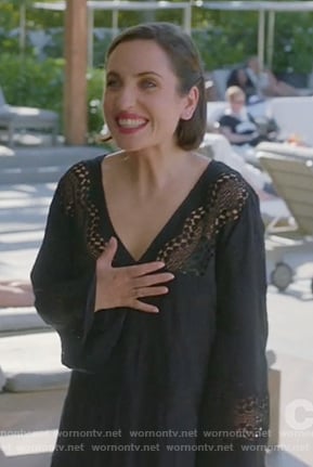 Jen’s black lace cover-up on Life in Pieces