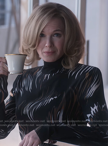 Anne’s abstract print blouse on What/If