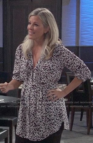Carly’s floral maternity tunic on General Hospital