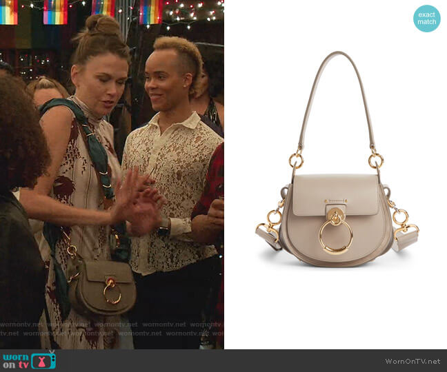 Chloe Small Tess Calfskin Leather Shoulder Bag worn by Liza Miller (Sutton Foster) on Younger